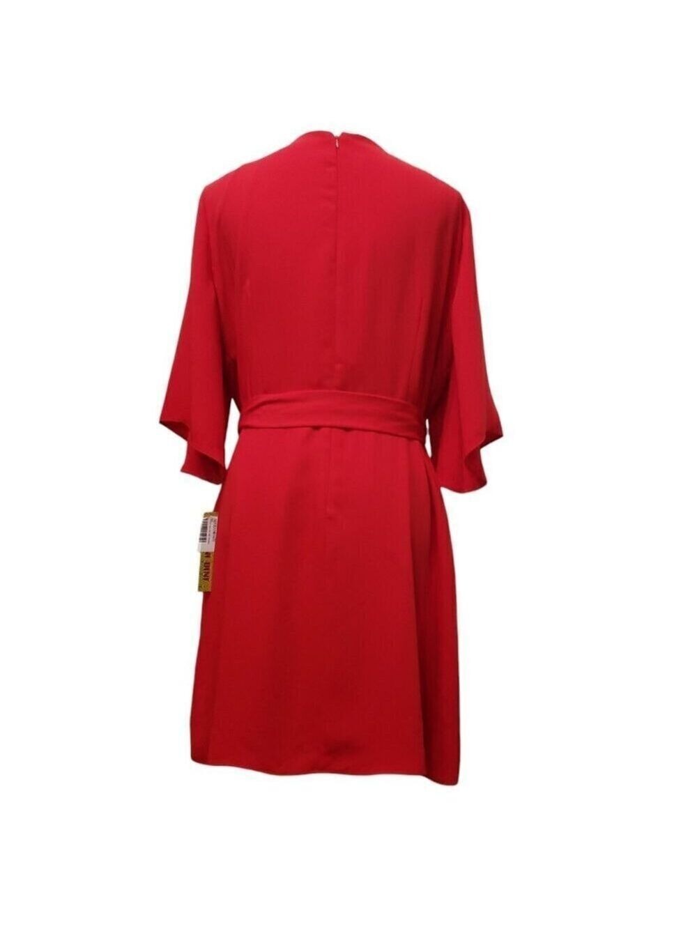 Women’s Gianni Bini Red V-Neck Wrap Dress Size 12 - Picture 5 of 11